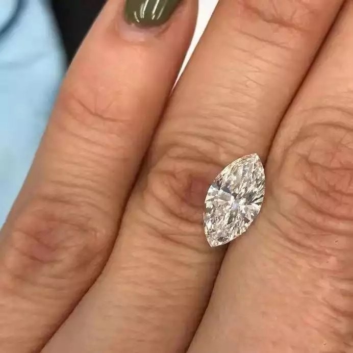 2.50 CT Natural White Diamond Marquise Cut VVS1 D Grade IDGL Certified AS2