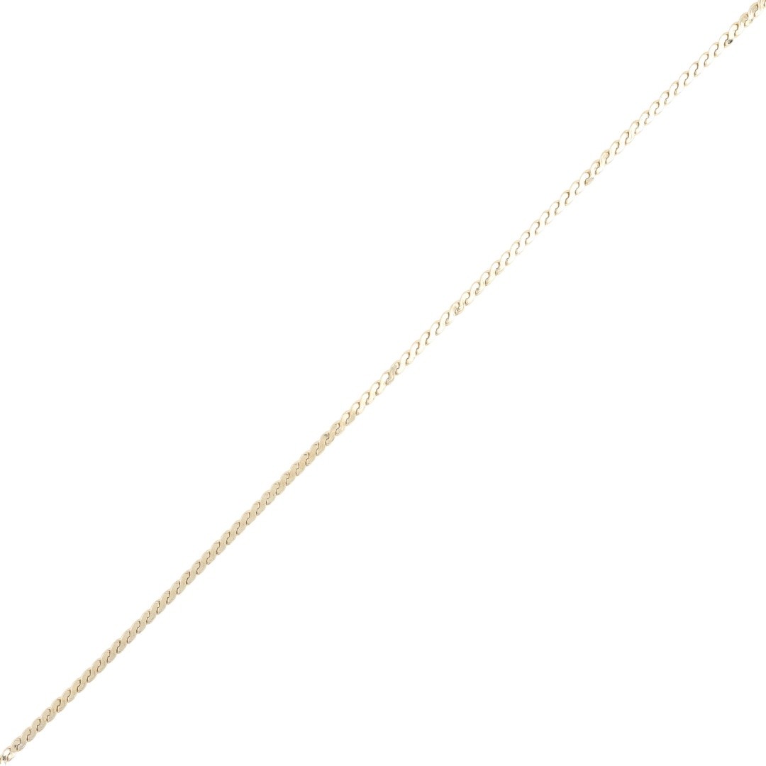 1.2mm Serpentine Link Chain 19.5″ Necklace 14k Yellow Gold 3.29 Grams