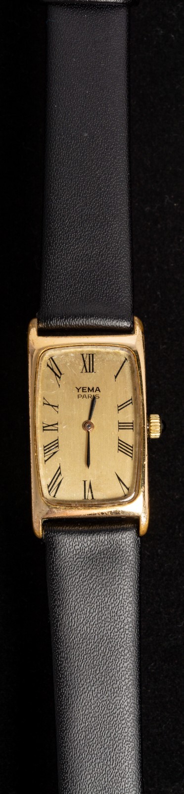 Yema Paris Tank Roman Gold-Tone Men’s Hand-Wind Vintage Dress Watch — Working
