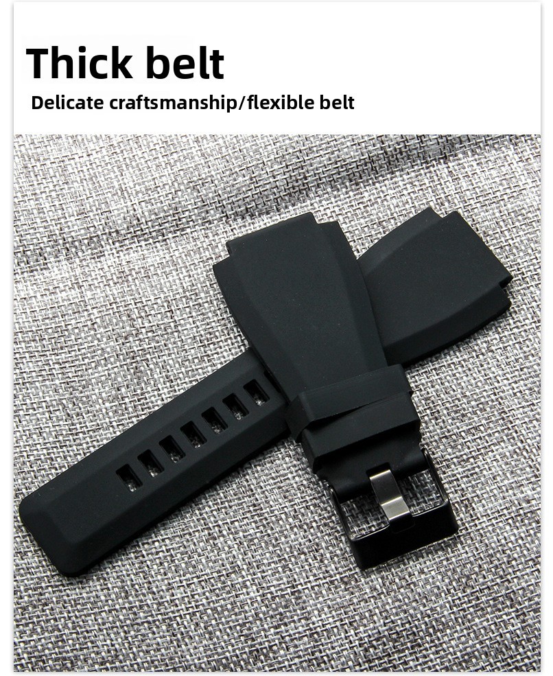 For Bell Ross BR01 BR03 Quality Silicone Watch Strap Mens Band Interface 22 24mm