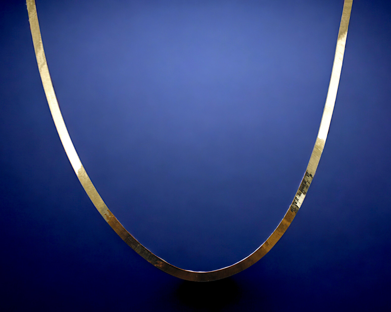 14K Yellow Gold 1.5mm-5mm Herringbone Flat Wide Necklace Women Real Gold Women