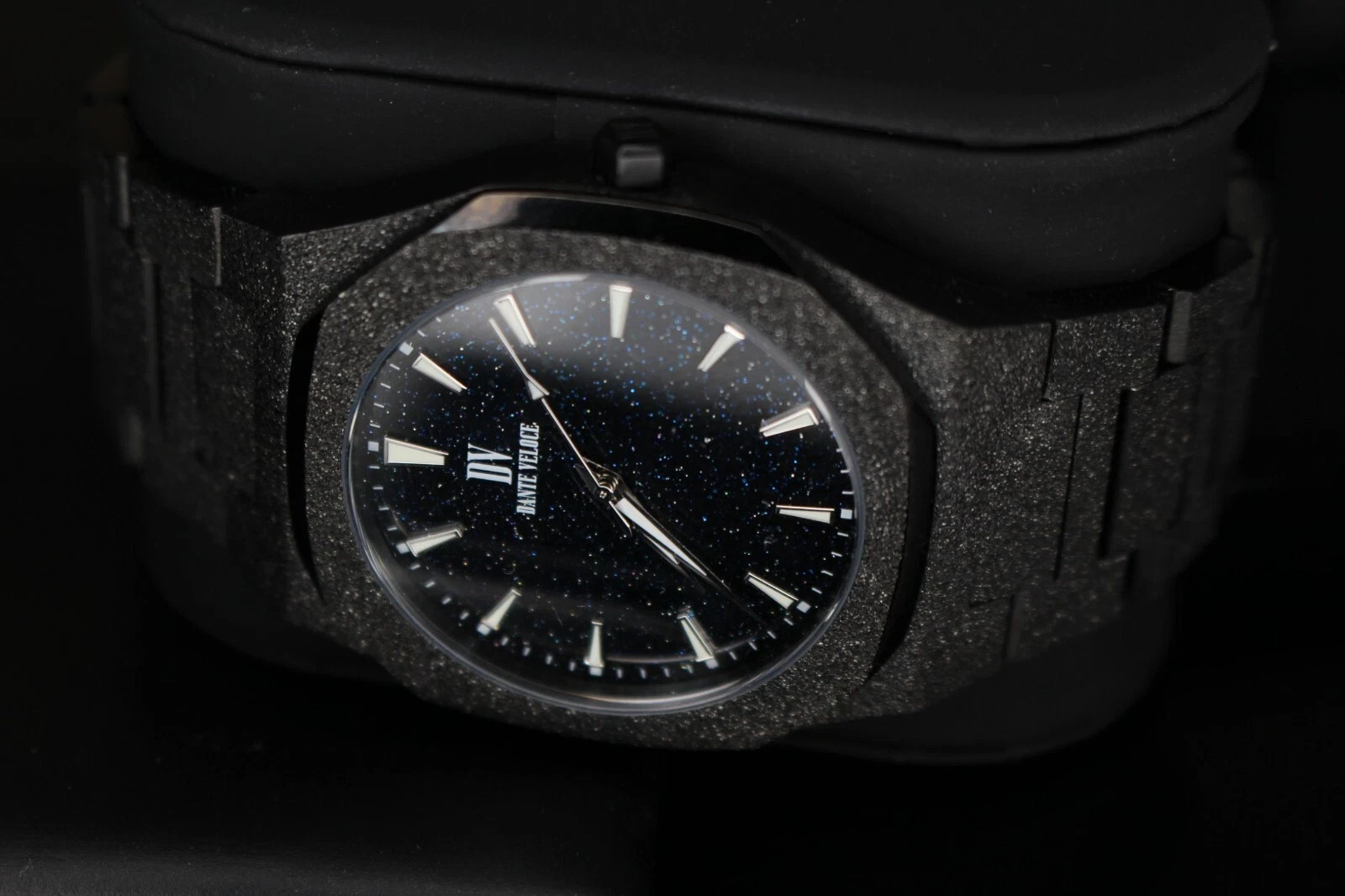 DANTE VELOCE Starlight Frosted BLACK Ice Out Icy Diamond Watch paul rich NEW !