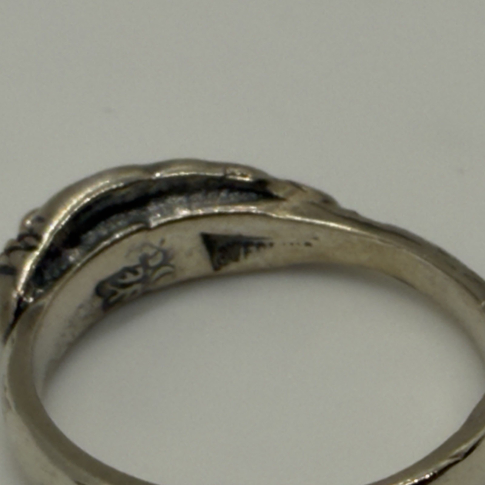 Vintage Landstrom’s TRJ Black Hills Gold 12K Tri-Color Leaf Sterling Silver Ring