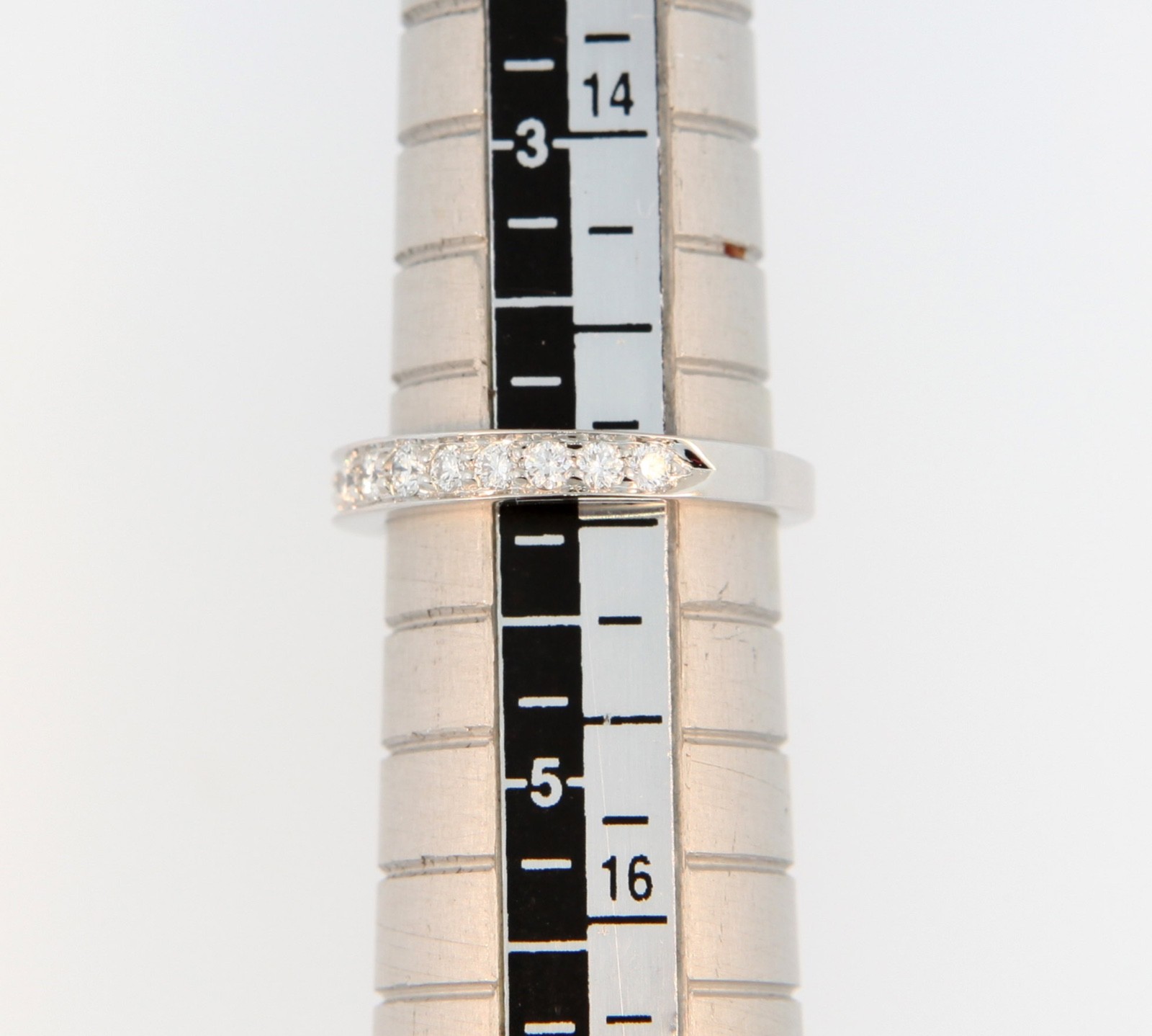 Tiffany & Co. 2.75mm Diamond Wedding Band Ring Sz 4.0