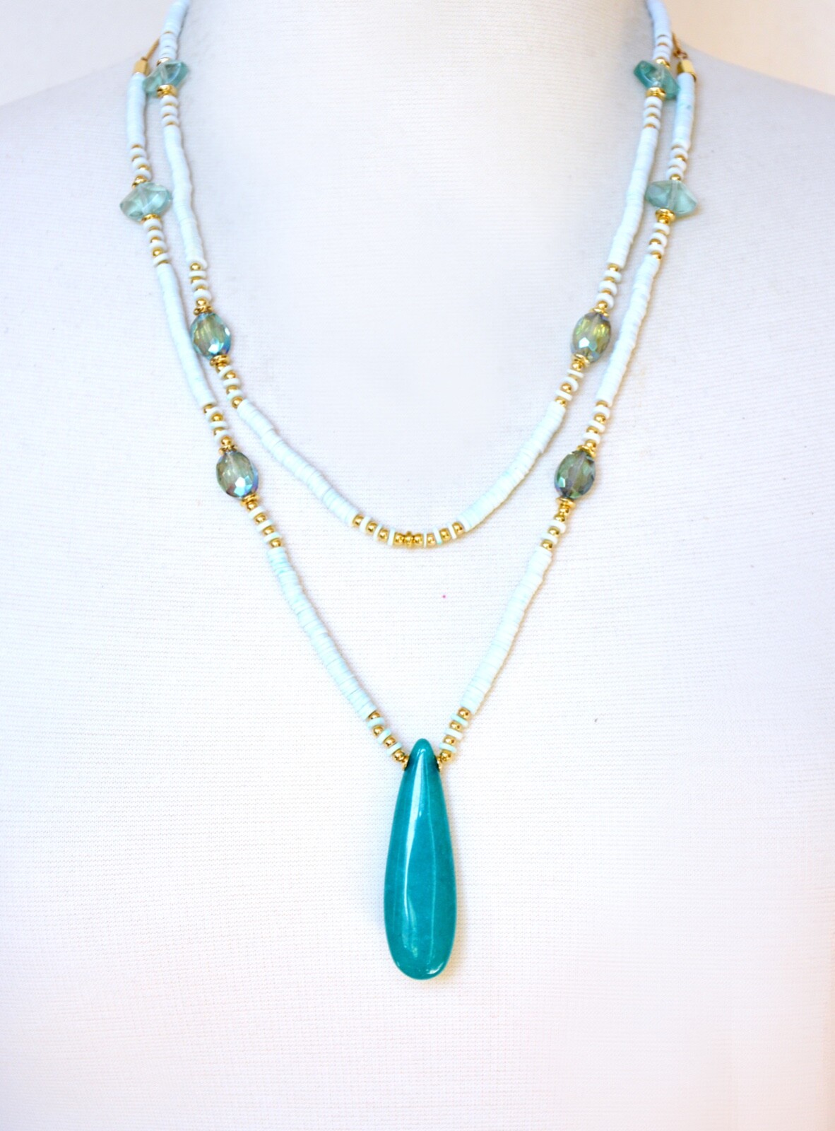 Layered necklace, Wedding necklace, Pearl necklace, Party necklace, Bib Necklace