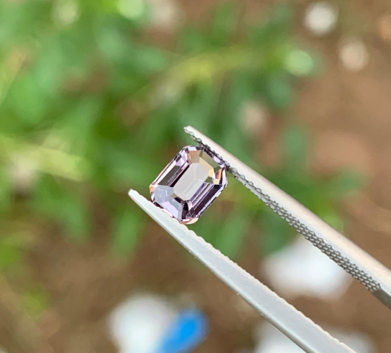 Natural Burma Spinel – 0.870ct Lavander Color – 7mm Emerald Cut – Loose Gemstone
