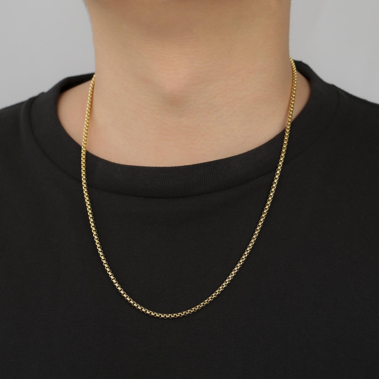 Men’s Stainless Steel Box Chain Necklace Thick Punk Style Fashion Jewelry Gift