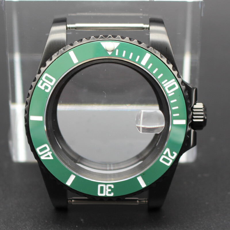 40mm Watch Cases Parts Stainless Steel Ceramic Bezel Fit Nh35 Eta 2824 Movement