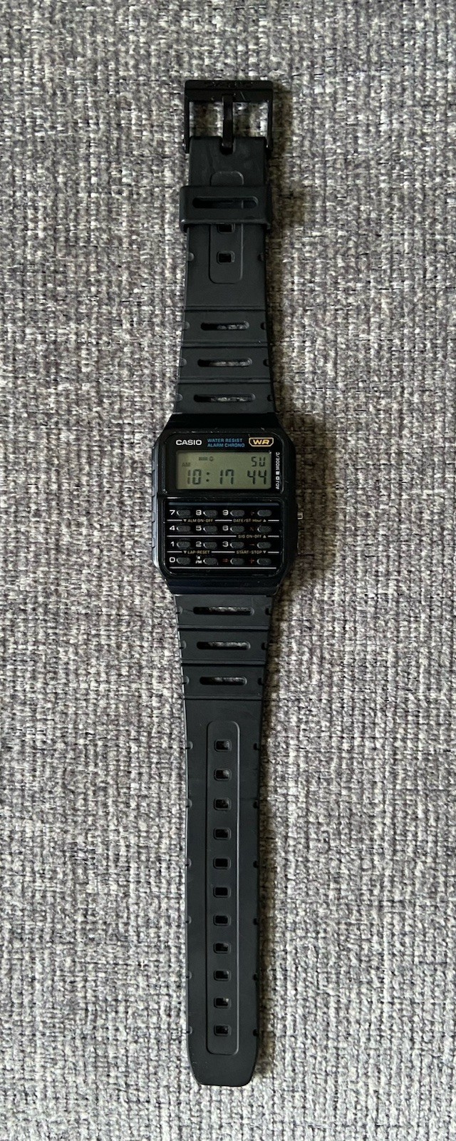 Casio CA-53W-1Z Calculator Watch Black Resin 8-Digit Dual Time Unisex