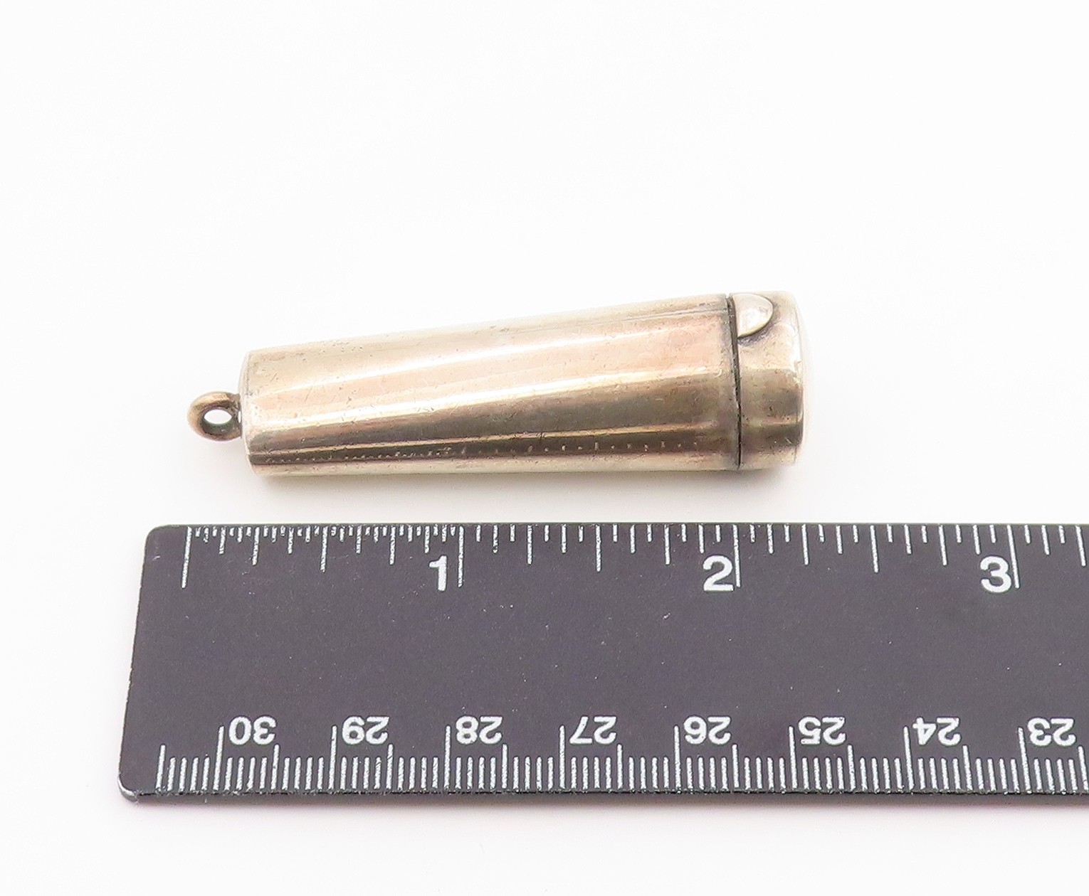 925 Sterling Silver Vintage Pendant Antique Cigar Tube Capsule Case PT26403