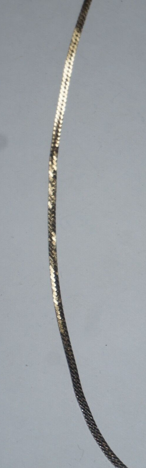925 Sterling Silver Italy Flat 2mm Wide Herringbone Necklace 18″ 3 grams 431AR