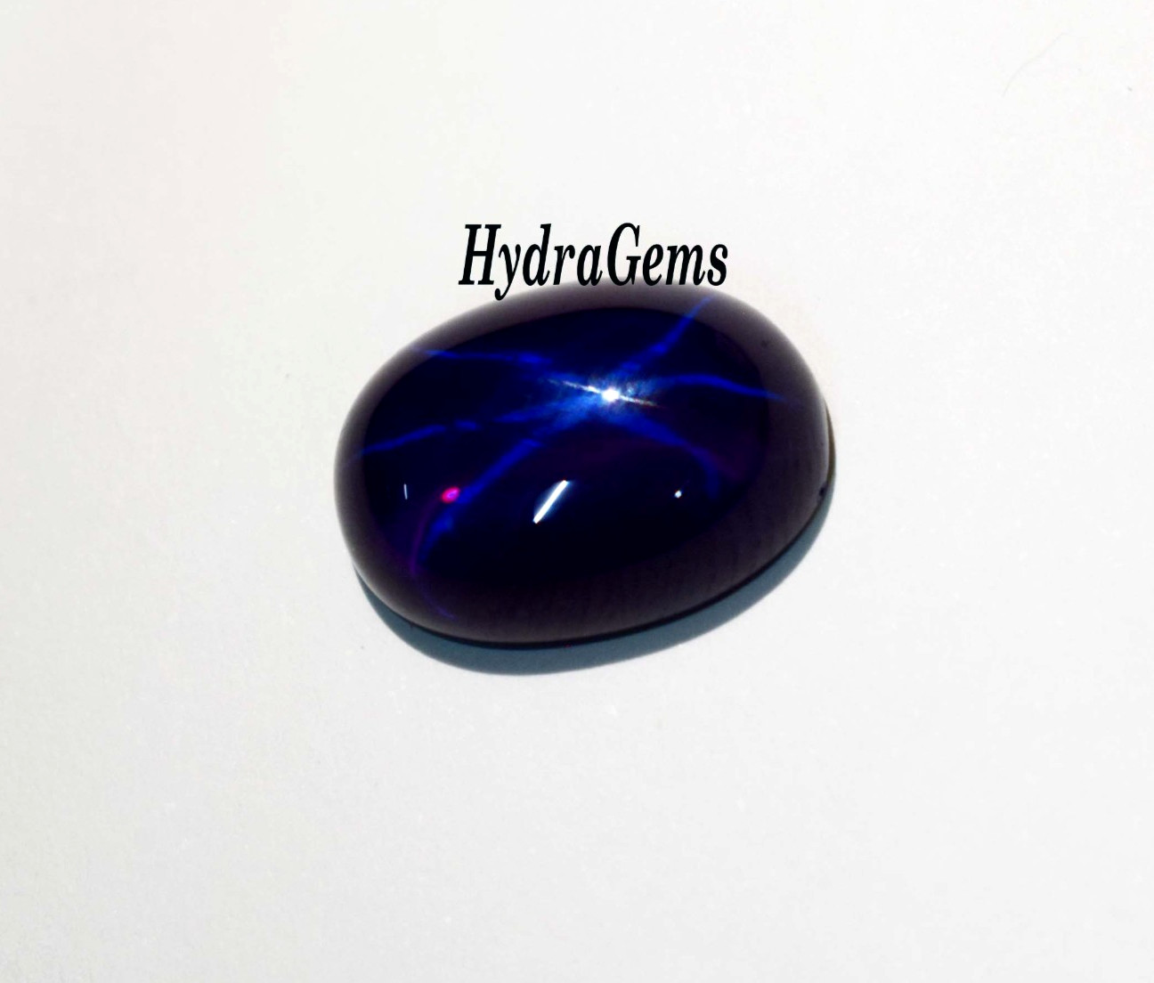 Natural 9Ct Blue Star Sapphire Cabochon 6 Rays Deep Royal Purplish Blue Gemstone