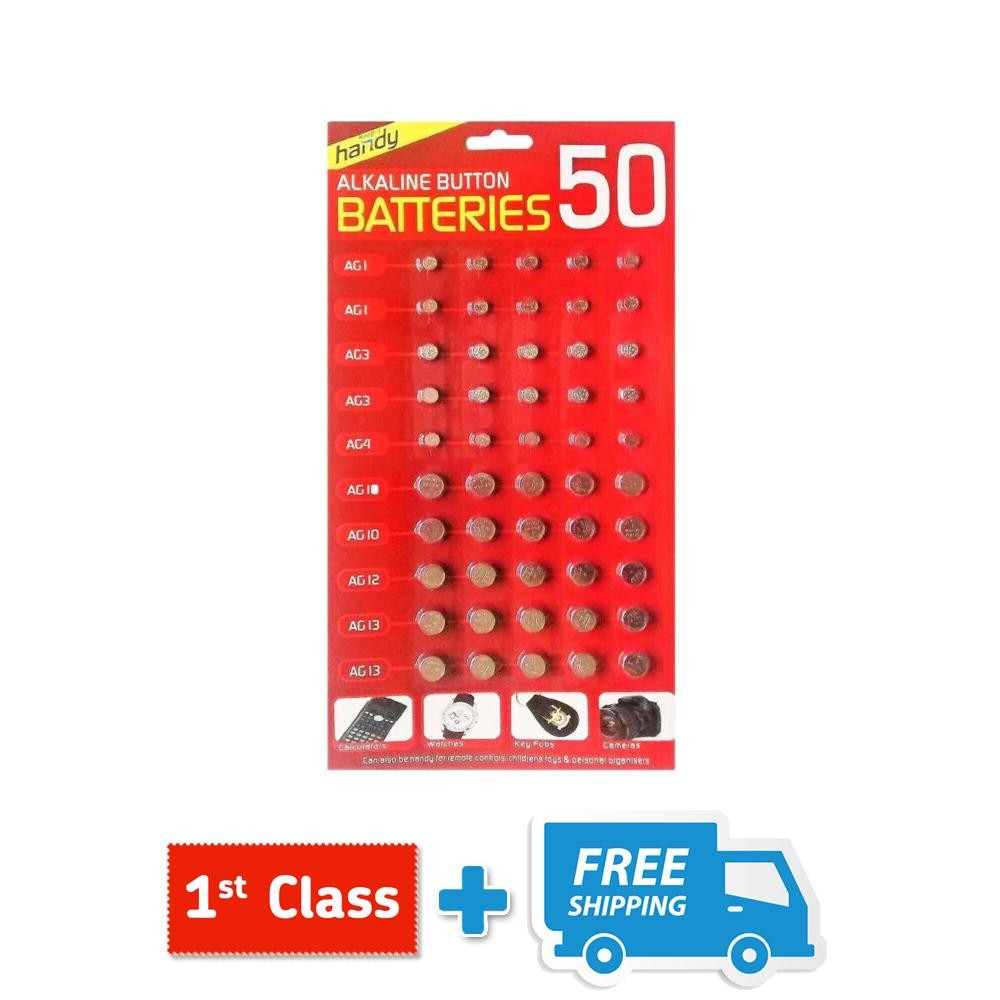 50 X Mix ASSORTED Watch Cell Batteries