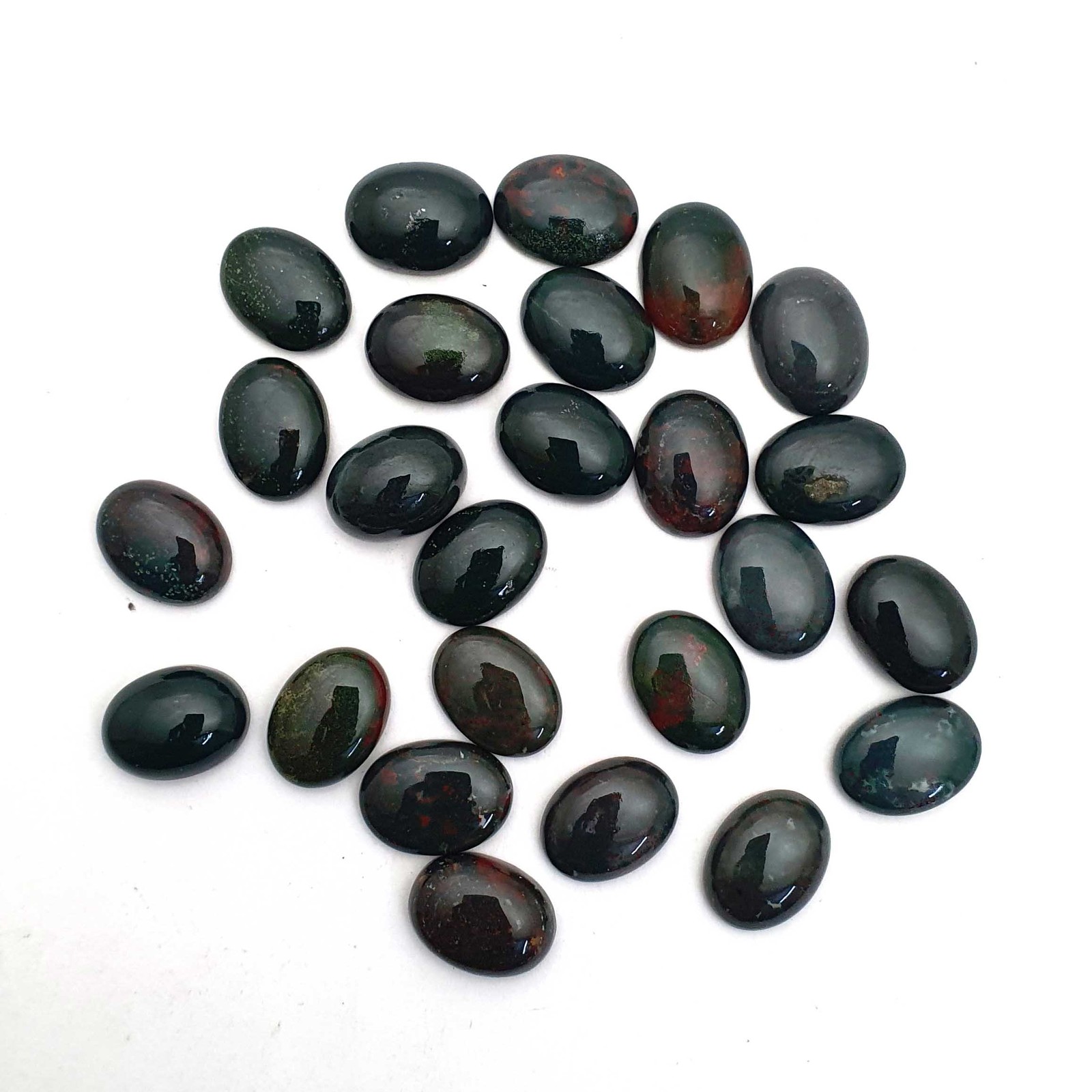 Natural Blood Stone Oval Cabochon Loose Gemstone Lot 13 Pcs 12*16 MM 100 CT