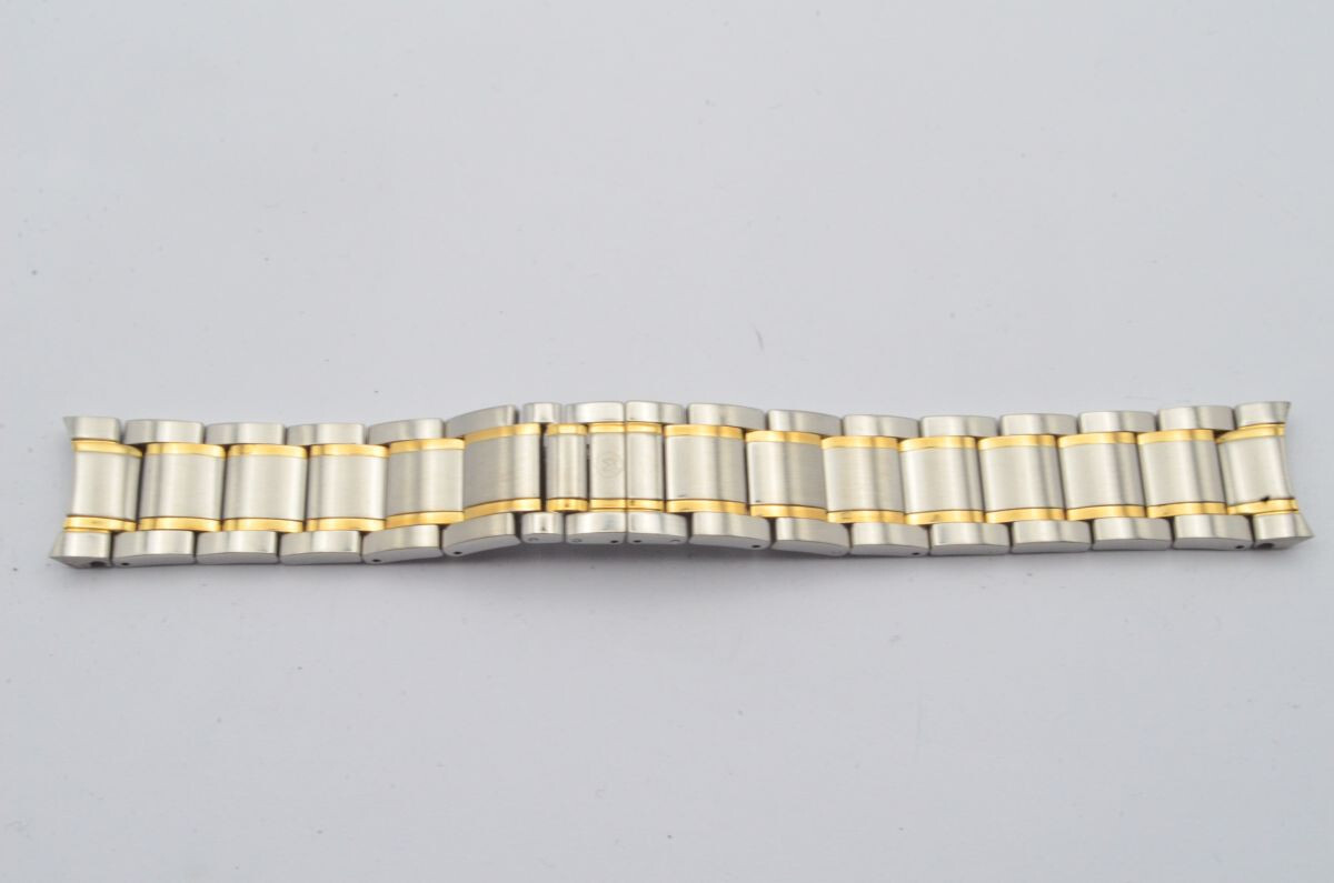Movado Ultra Thin TC Series Steel/Gold Bracelet 18Mm Width Vintage Rare