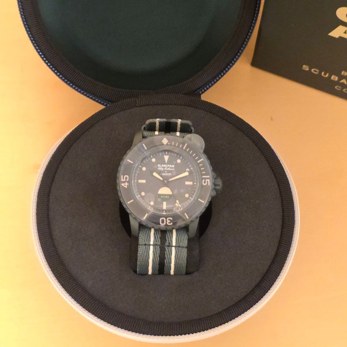 [B1P] Swatch x Blancpain Fifty Fathoms Indian Ocean Green Watch [t4w]