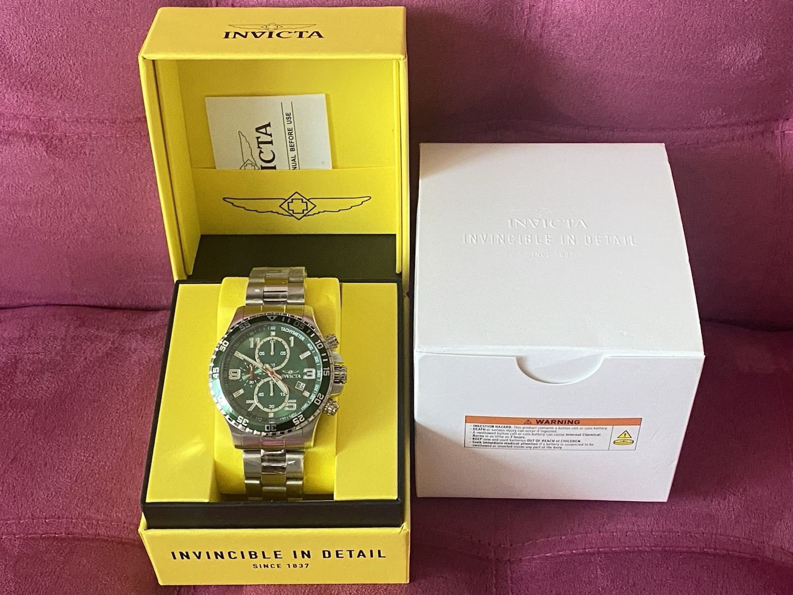 Brand New Invicta Specialty Mach Gala Men’s Watch 48mm Green Steel (69818) New