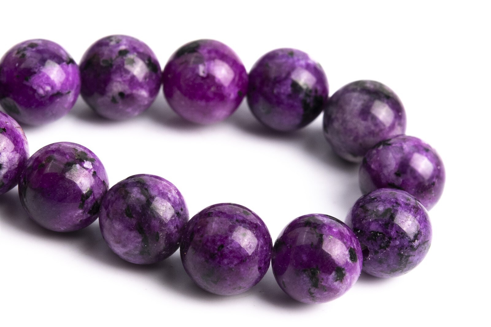 8MM Violet Purple Jade Beads Round Gemstone Loose Beads