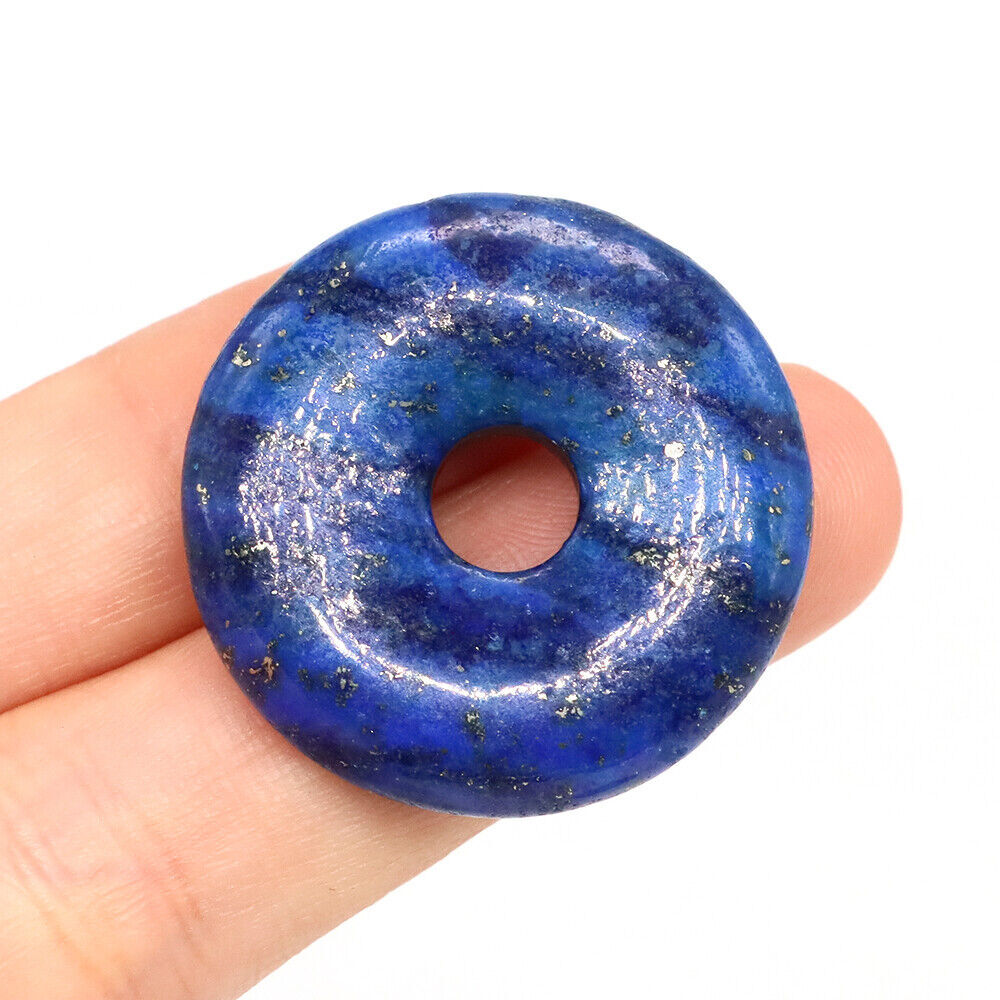 30mm Healing Crystal Peace Donut Beads Lucky Circle Donut Pendant Jewelry Making