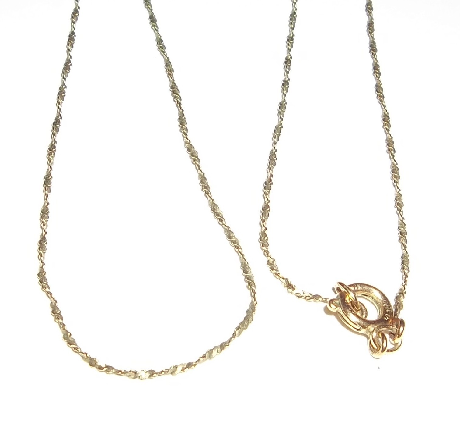 Vintage 1/20 12K Gold Filled 24″ Twisted Chain Dainty Thin Necklace