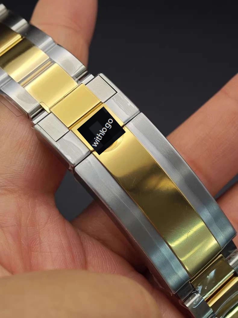 For R0 -1ex 126610 124060 21mm Stainless Steel Silver Gold Bracelet