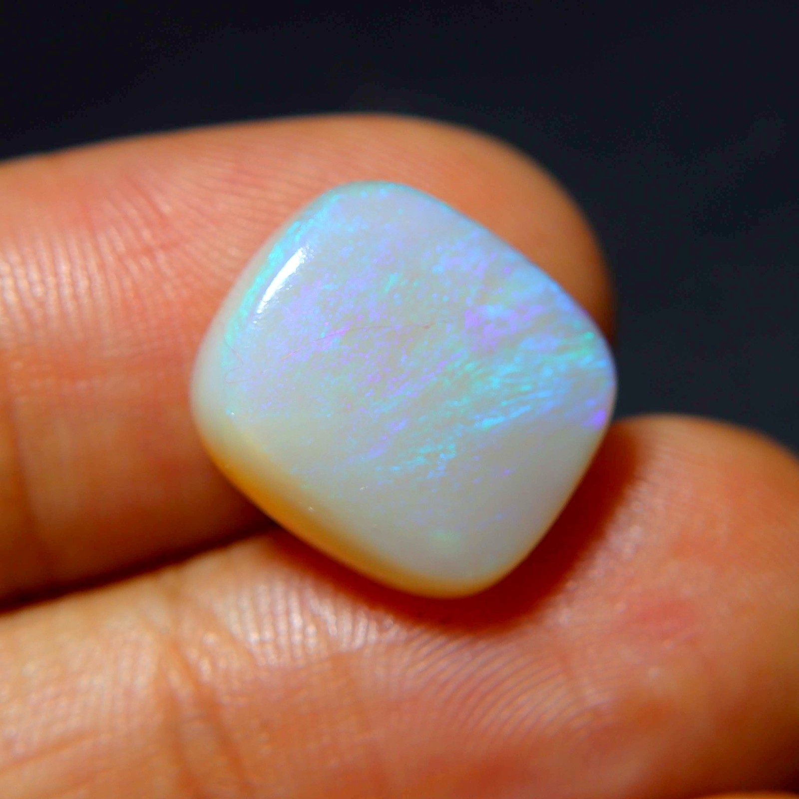 9.00 Carat Natural Australian Opal Cabochon BLUE Fire Opal Loose Opals 15X13X5MM
