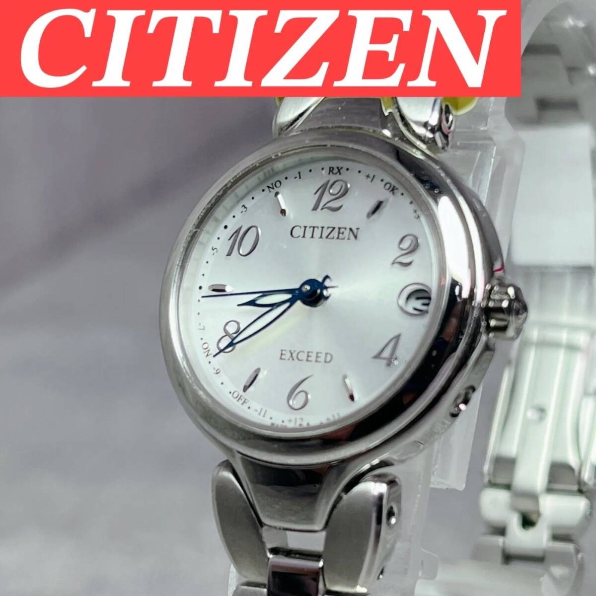 Item CITIZEN EXCEED Exceed ES9470 50A Radio Solar White Mother of Pearl Titanium