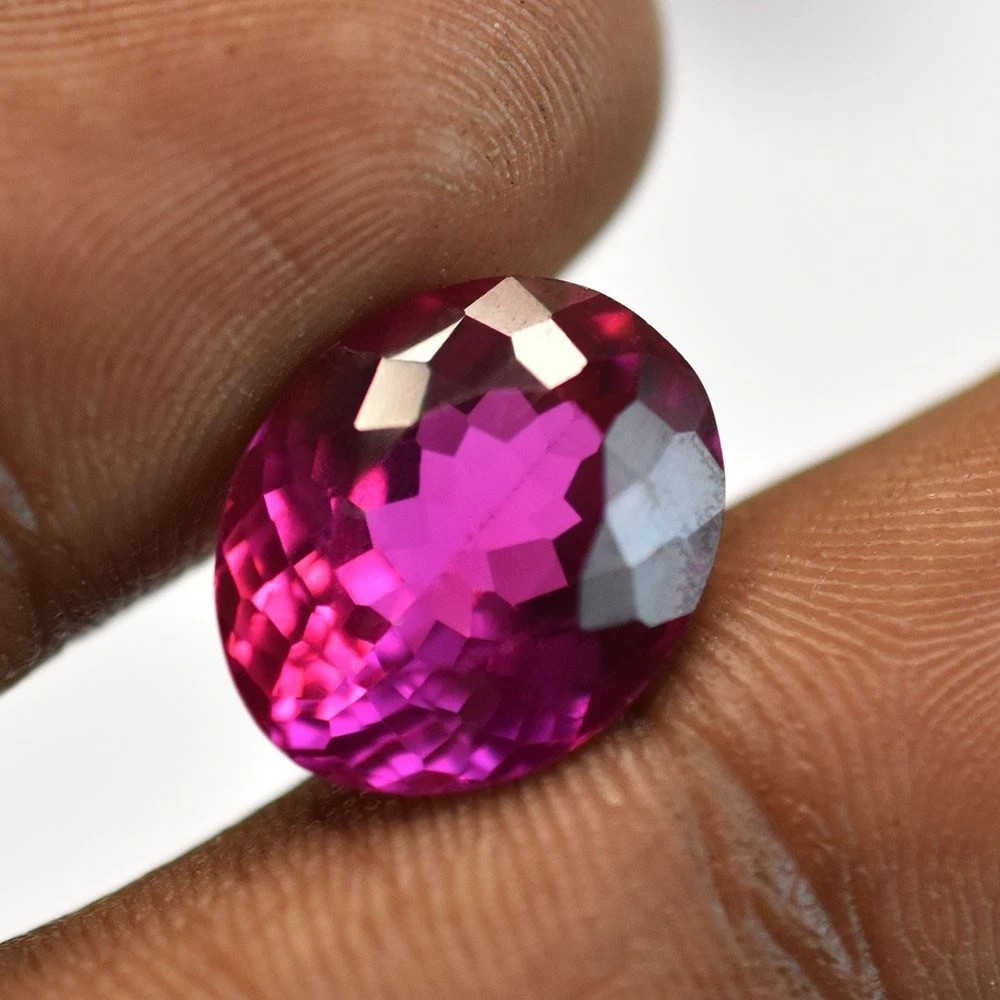 Natural Pink Tourmaline 9.18 Ct Certified Oval Cut Jewelry Making Gem