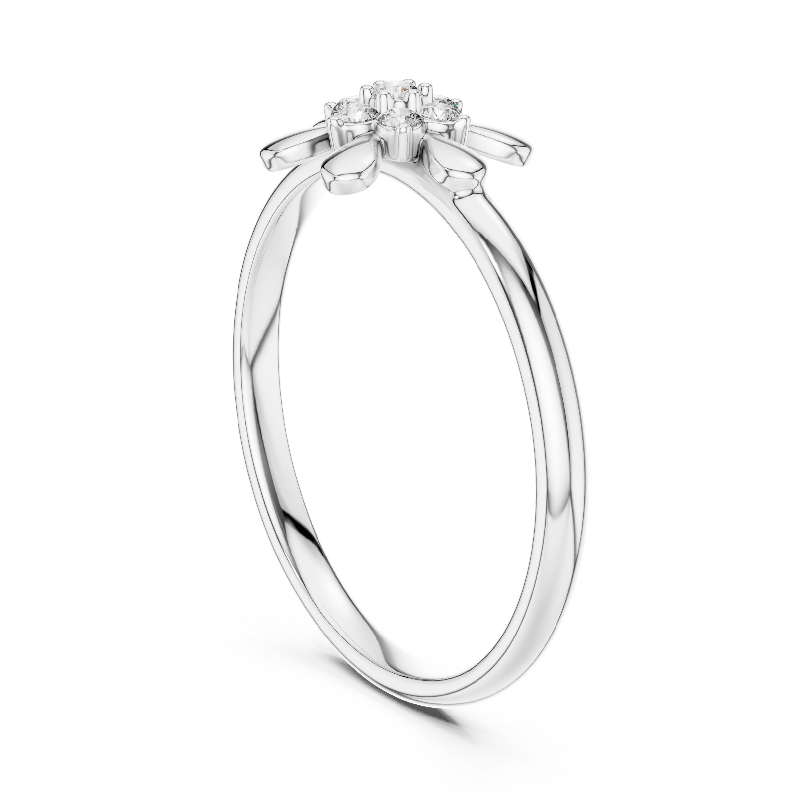 Certified Round Cut Natural Diamond Women Timeless Minimalist Ring 14K Gold Over