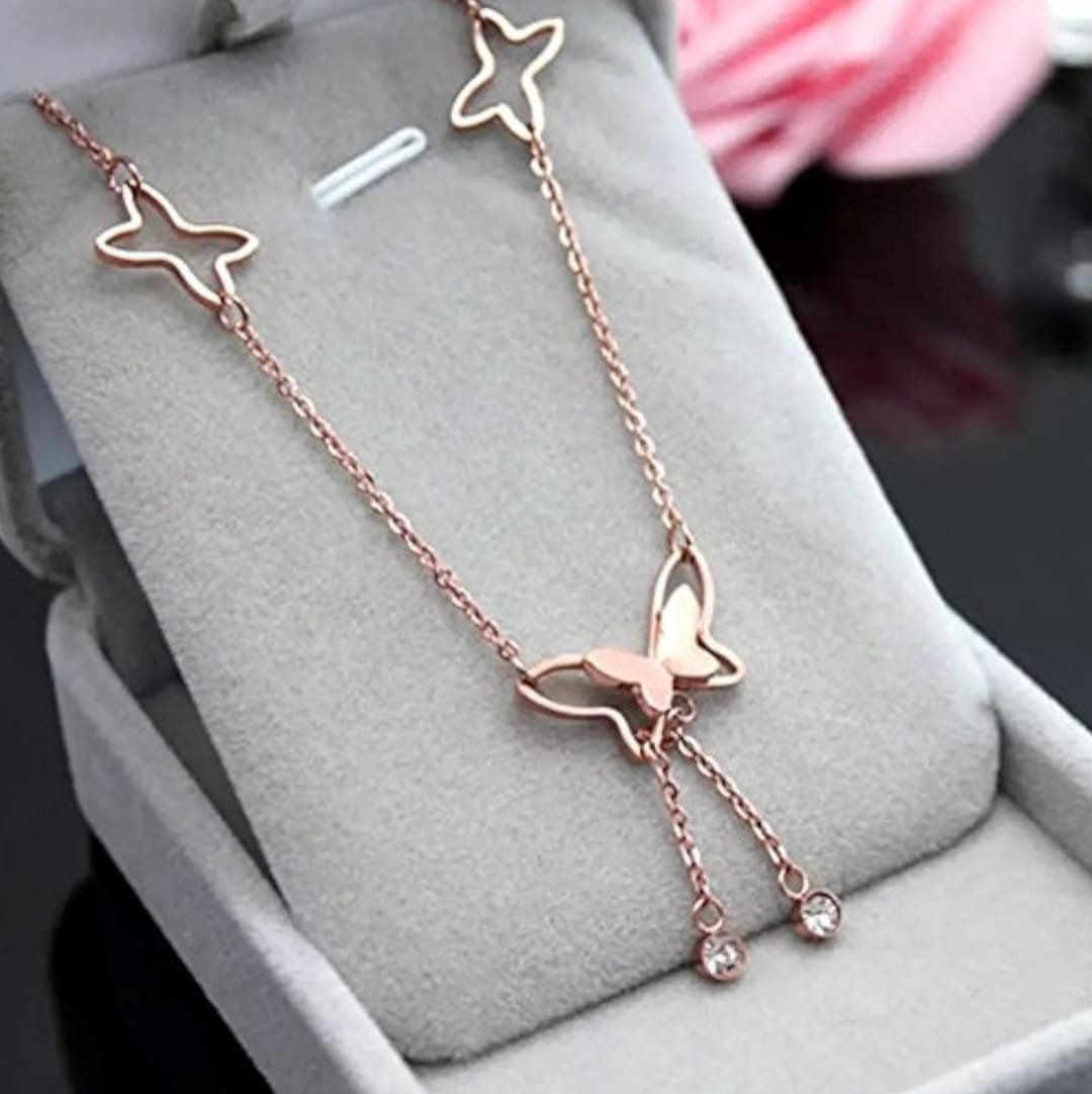 Indian bollywood butterfly shaped minimal anklet for women and girls