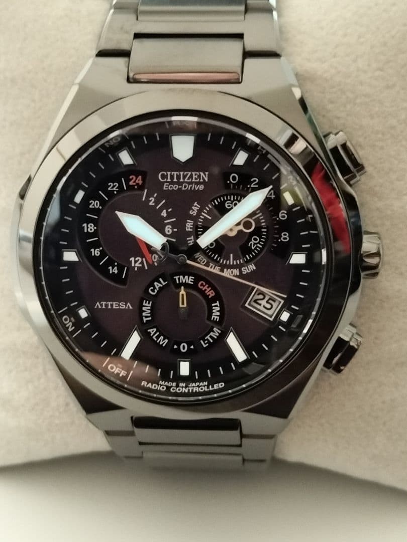 CITIZEN Attesa E610 Black Titanium Eco-Drive Chronograph