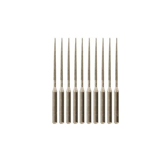 10 Pieces Tapered Diamond Coated Bead Reamer for Rotary Tool 1/8″ Shank 2″ Tips