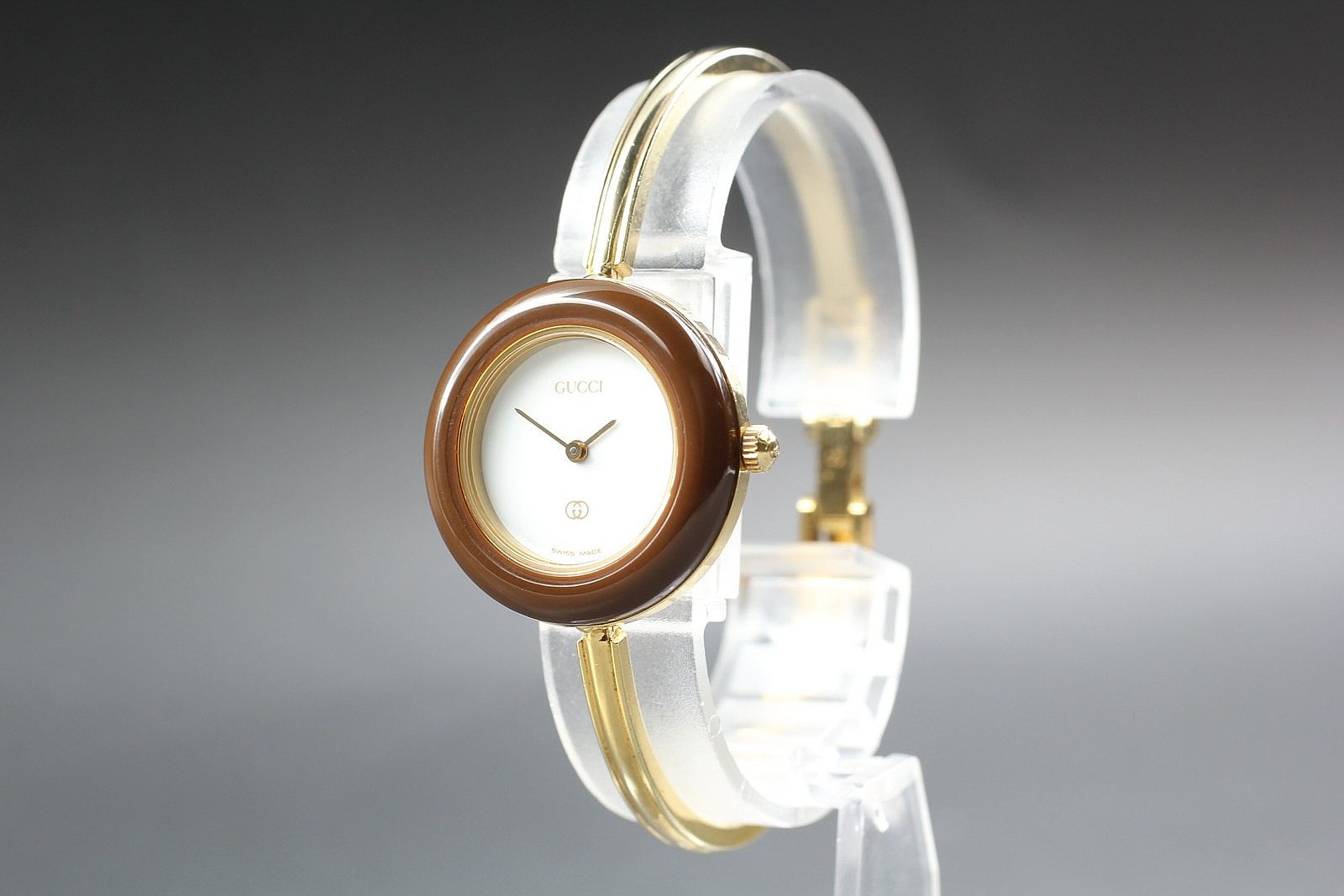 [Exc+5] Vintage GUCCI Change Bezel 1100-L 26mm Brown Gold Quartz Women’s Watch