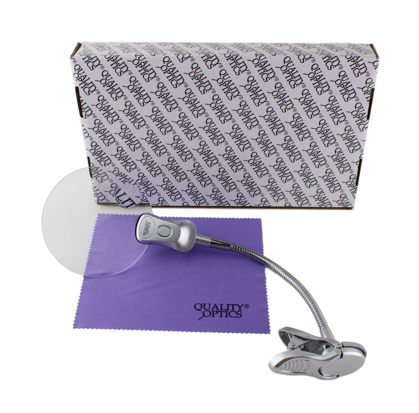 CLAMP CLIP ON DESK TOP TABLE MAGNIFIER LED LIGHTED MAGNIFIYING FLEX NECK MOUNT