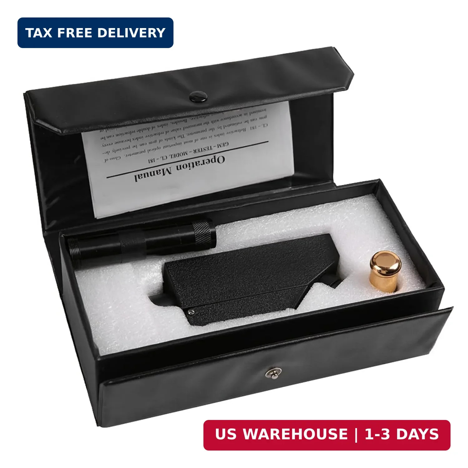 RHG181 Diamond Tester, 1.30-1.81 Jewelry Refractometer, Portable Gem Tester for