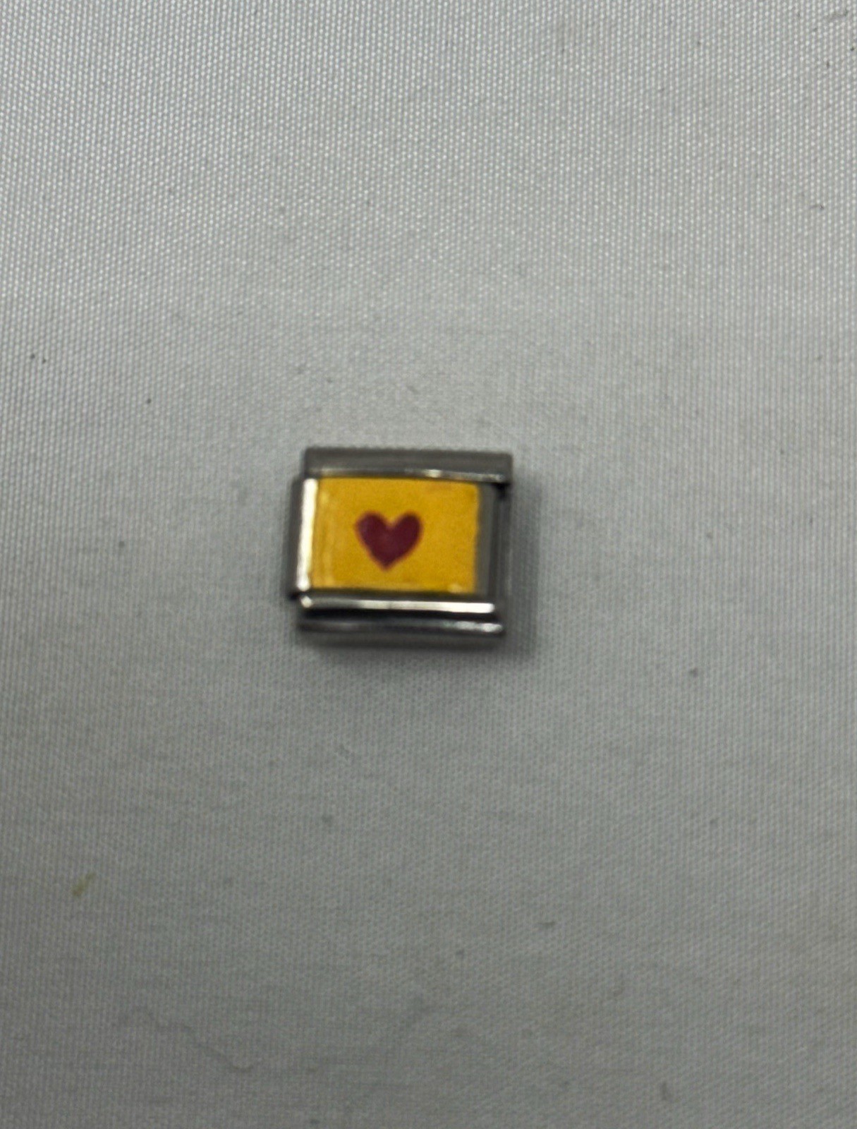 Zoppini Stainless Steel Italian Modular Heart Charm Red Silver Love Theme