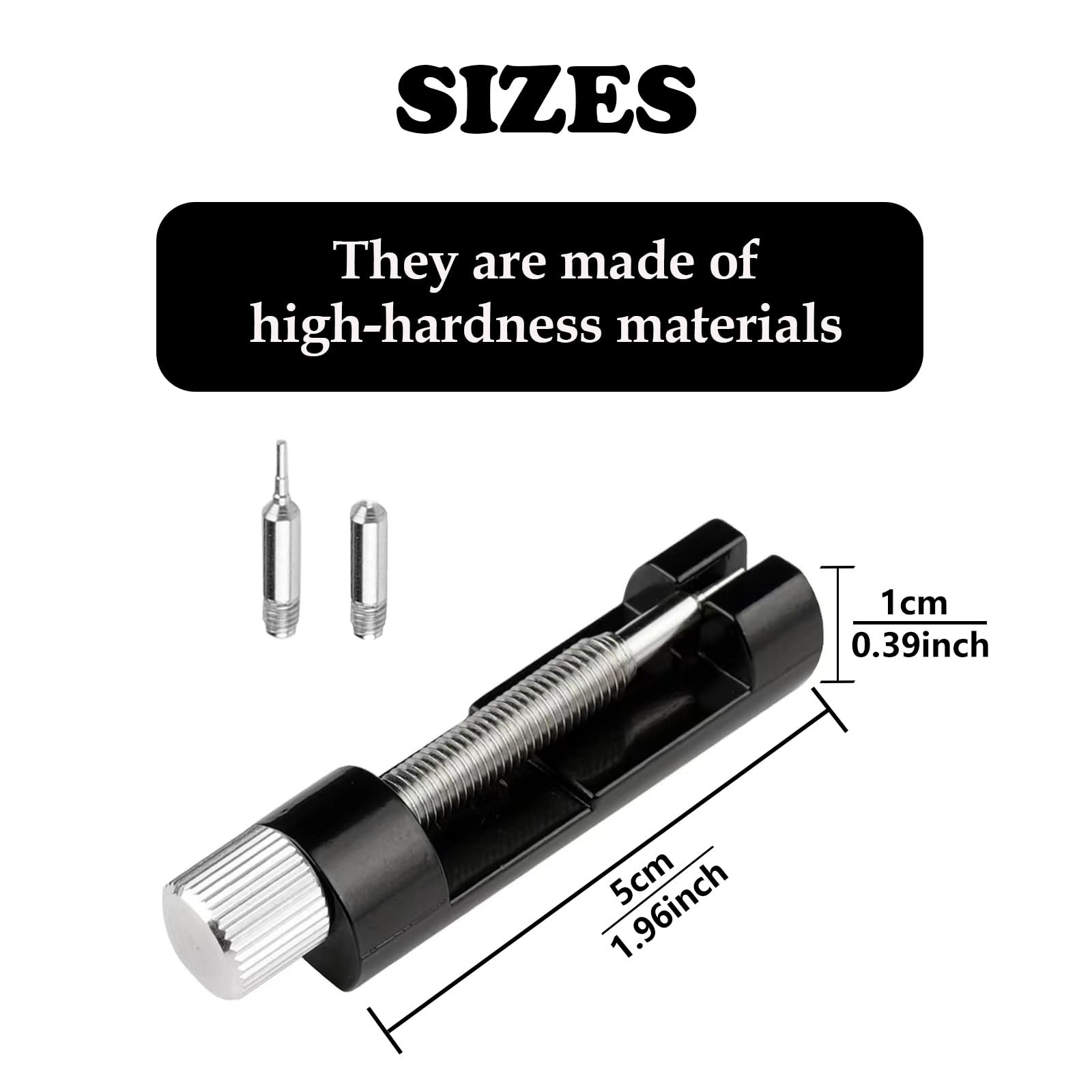 Watch Link Removal Kit, Tools to Adjust and Remove Bracelets，Pin Black