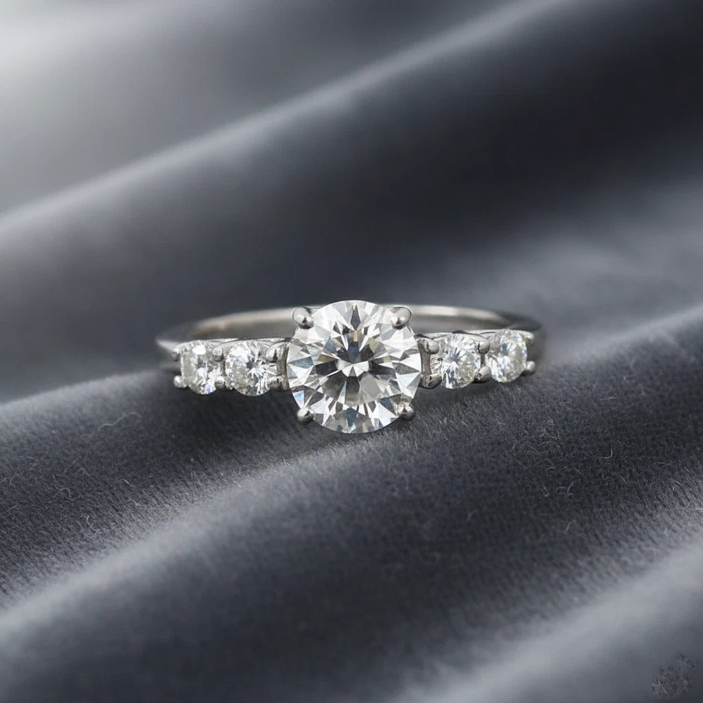 Rare 1.80 Ct Certified White Diamond Round Solitaire Ring 14k White Gold Plated