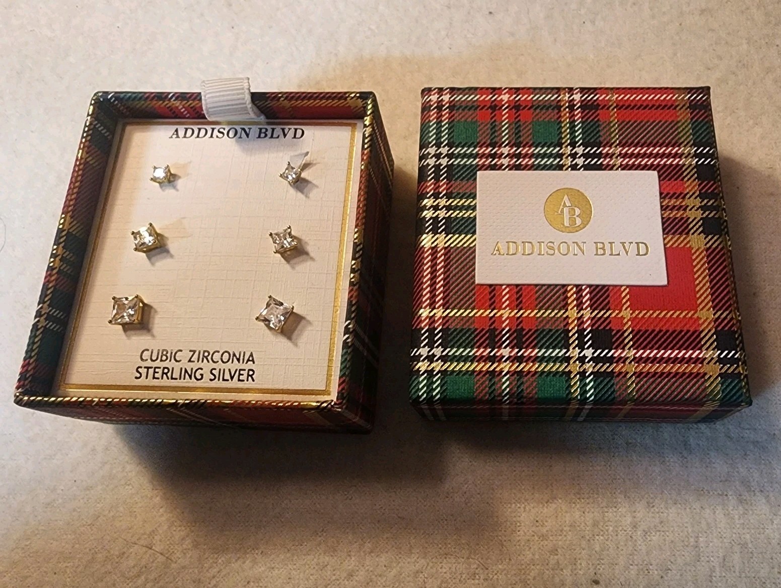 Addison BLVD Sterling Silver CZ Earrings