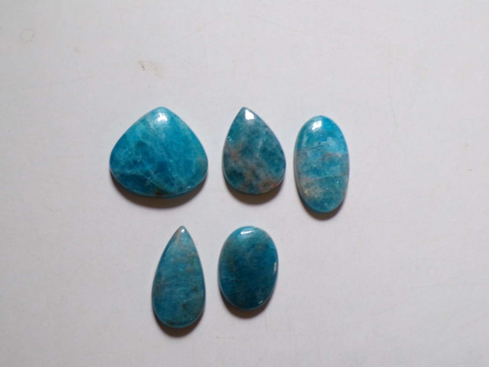 217.90 Cts Natural Apatite 05 Pcs Lot Loose Cabochon Gemstone 12