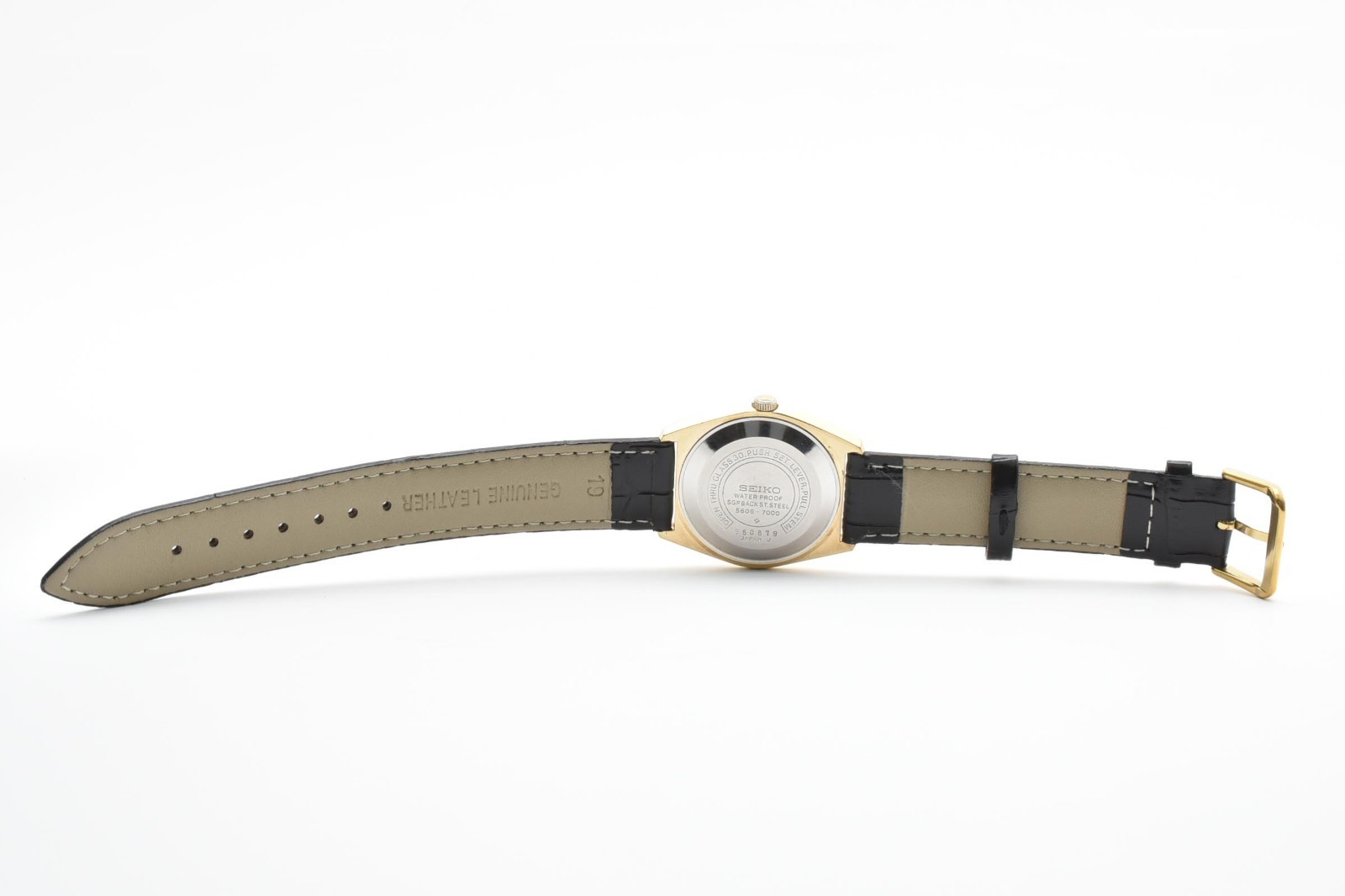 [N MINT ] Vintage SEIKO Lord Matic 5606-7000 Gold 1969 Automatic New Strap
