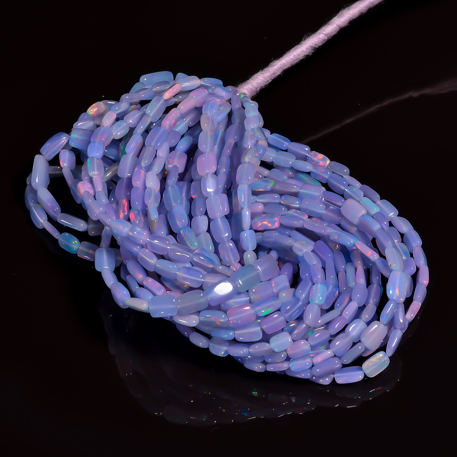 Natural Ethiopian Opal Beads, Ethiopian Purple Opal Chicklet Beads Gemstone R805