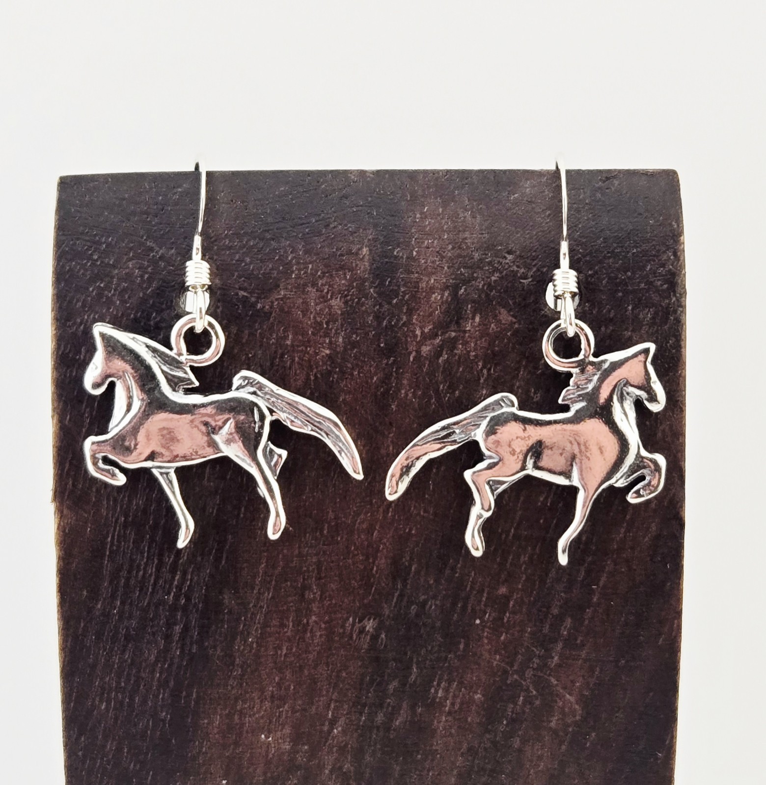 VTG Sterling Silver Prancing Horse Dressage Equestrian Dangle Earrings – 3.0g