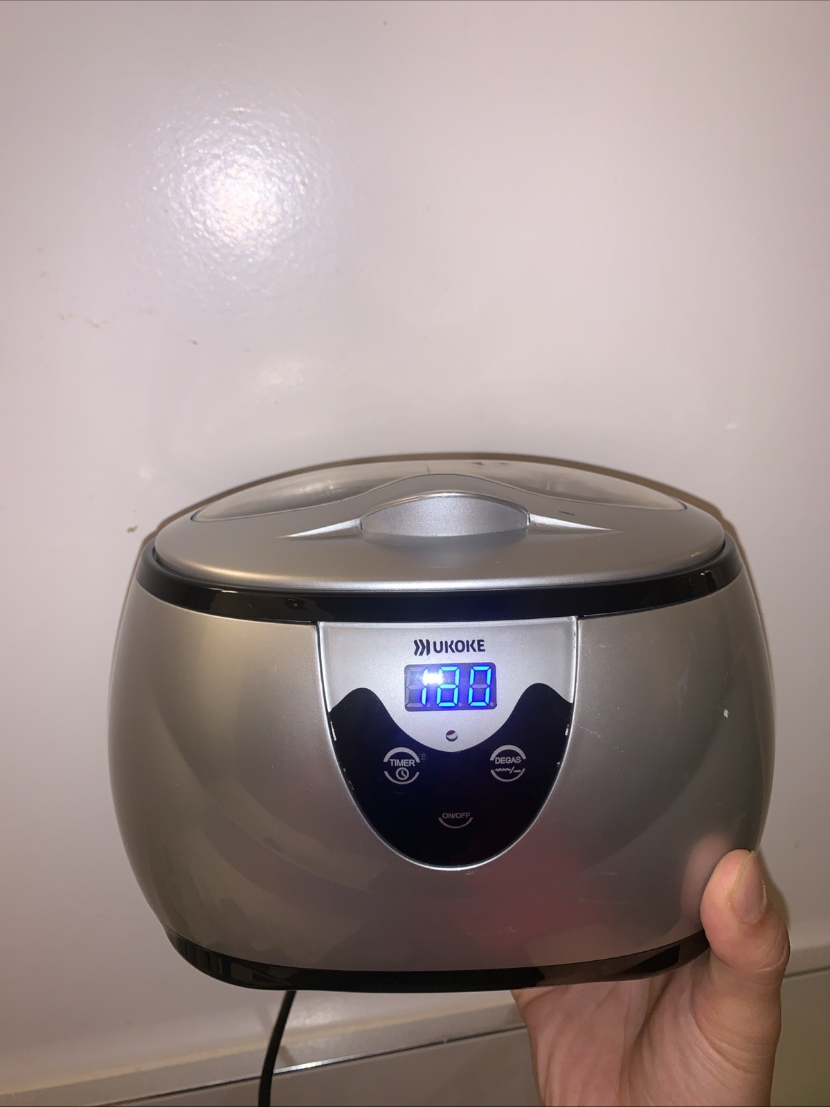 UKOKE 3800S Ultrasonic Cleaner Digital Timer 35W 40kHz Jewelry Parts Cleaner