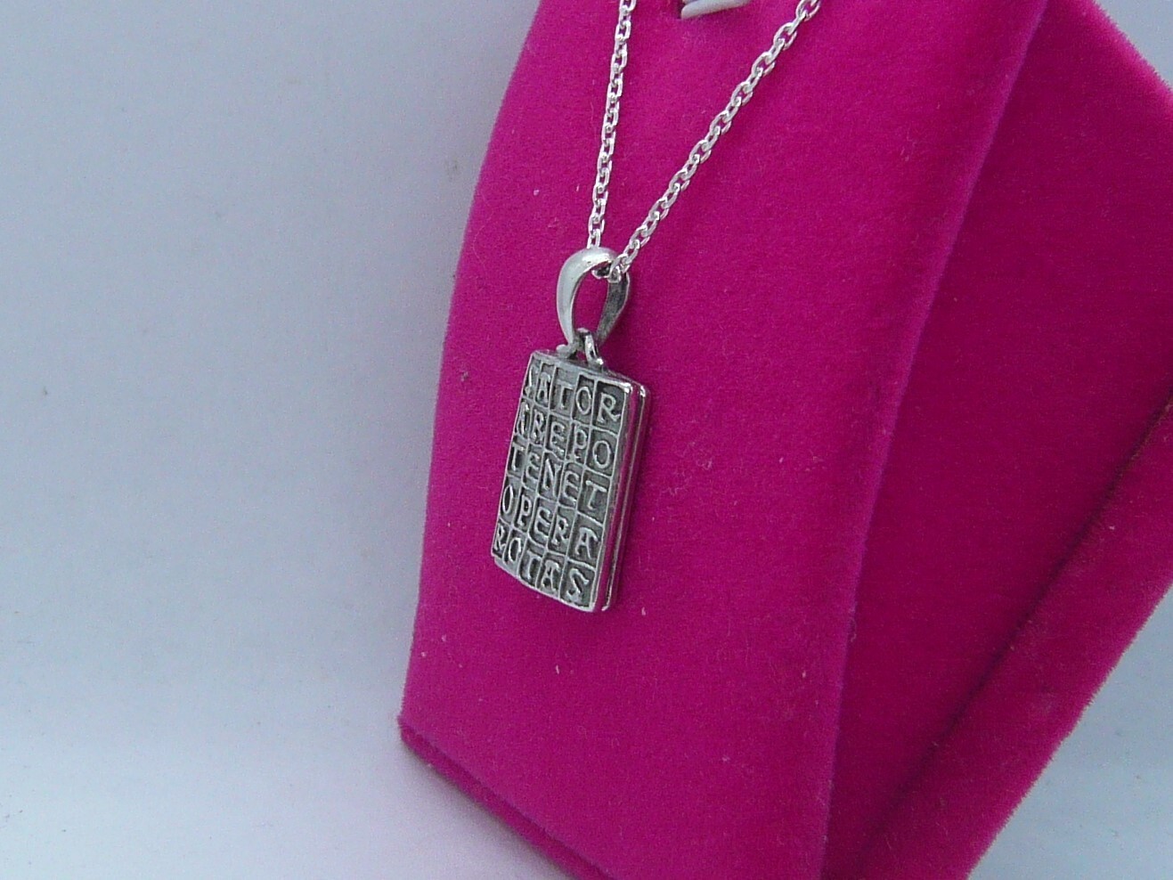 SATOR PENDANT NECKLACE 925 SILVER NECKLACE PENDANT STERLING SILVER