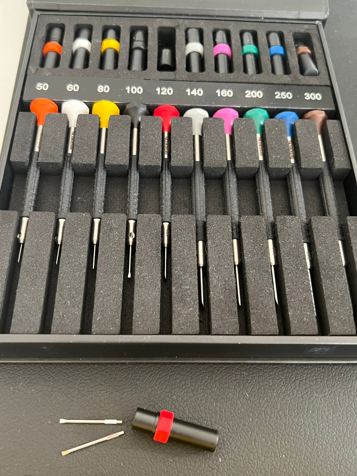 Bergeon 6899-AC10, 10-Piece Ergonomic Stainless Steel Watchmakers Screwdrivers