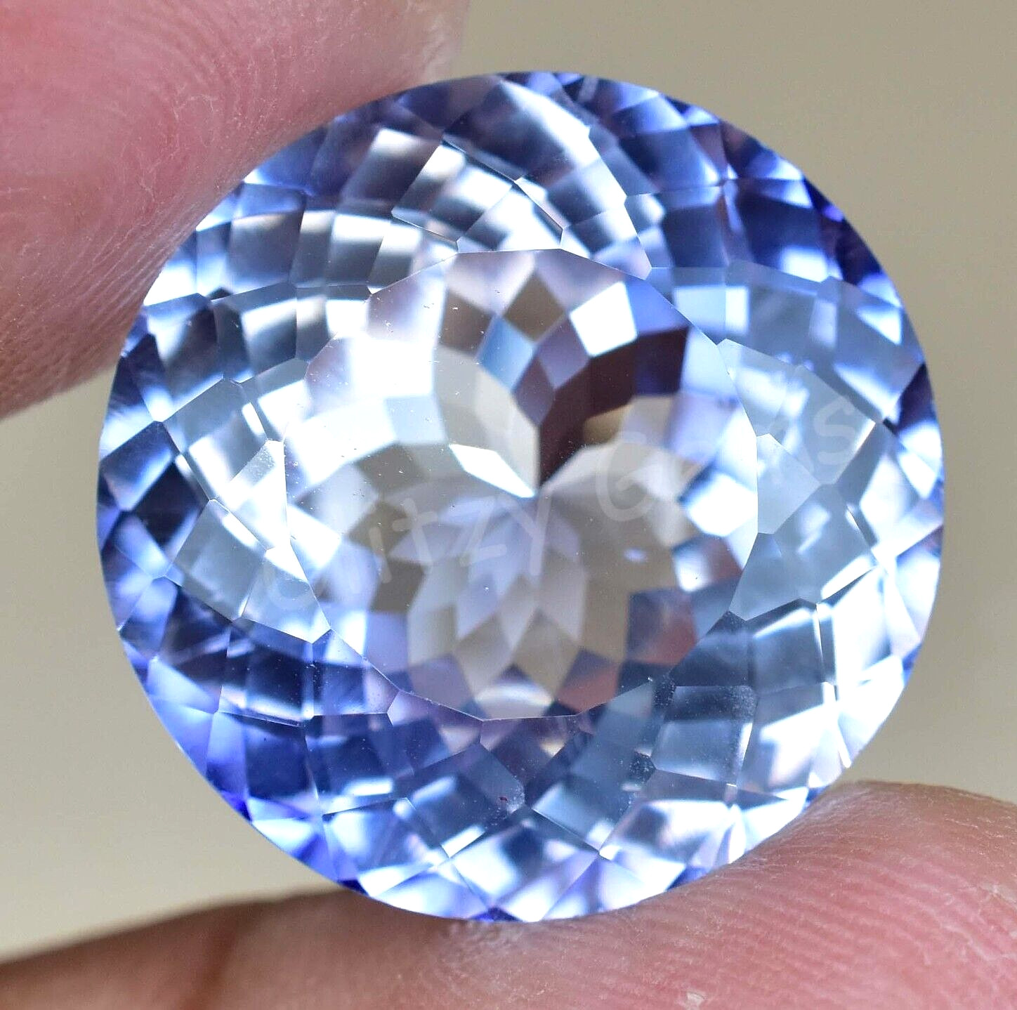 Natural Blue Maxixe Beryl 37.85 Ct Round AGL Certified Rare Loose Gemstone