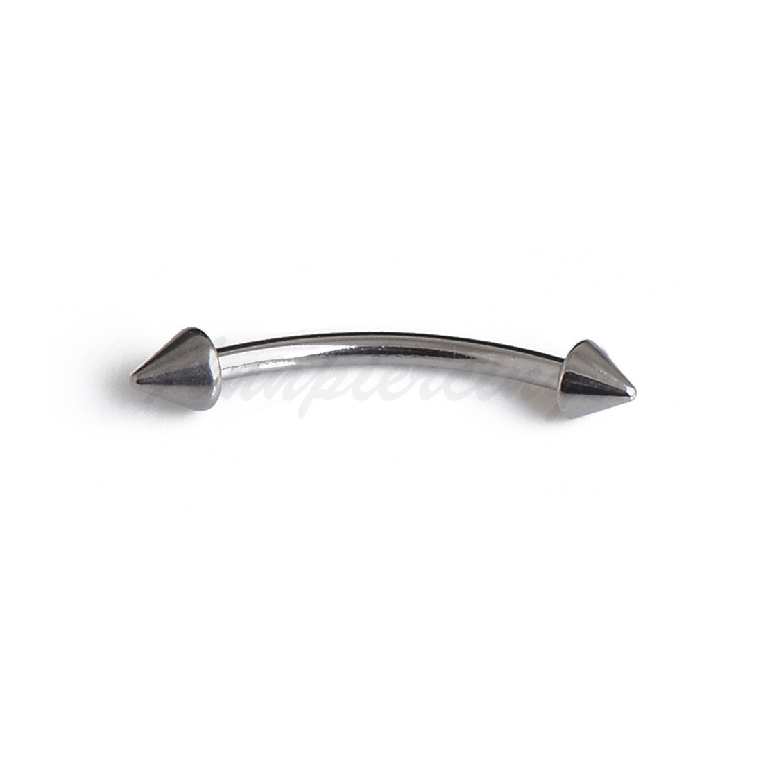 1pc 16G 14G 316L Steel Curved Banana Eyebrow Barbell with Cone SPIKES