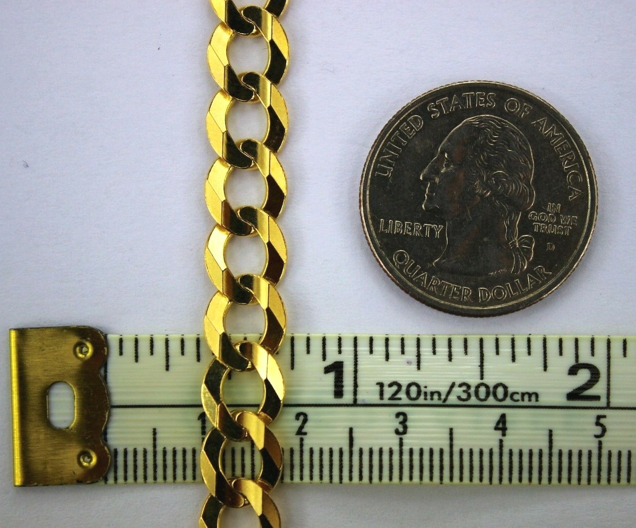 14K SOLID GOLD CUBAN LINK CHAIN NECKLACE BRACELET MEN WOMEN 2~11.5mm / 6.5″-30″
