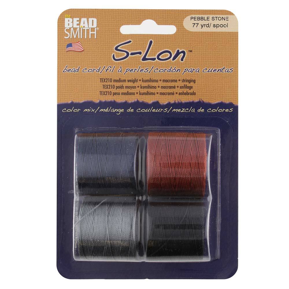 S-Lon Bead Cord .5mm Diameter Pebblestone Mix 28583 (4 spool) Round